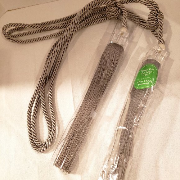 TASSEL TASSLE TIEBACK TIE BACK for CURTAIN DRAPE DECOR ROPE - SET OF 2 - Picture 1 of 14